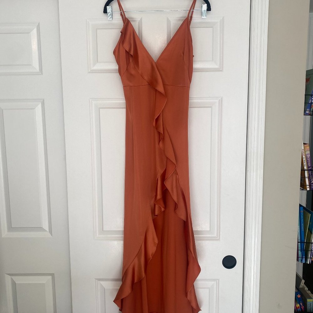 High-Low Back Tie Dress
